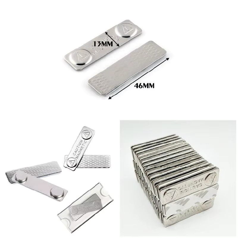 10 Stück magnetische Namensschilder aus Metall in Silber mit starkem Metallverschluss für Ausweise und Abzeichen - Bild 3