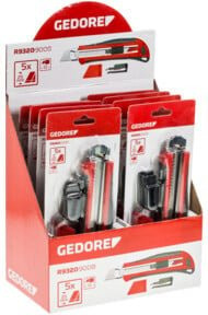 Gedore Red Snap-Off Cutter Set in Rot, 8-teilig mit 25 mm Klingen aus Metall - Bild 1