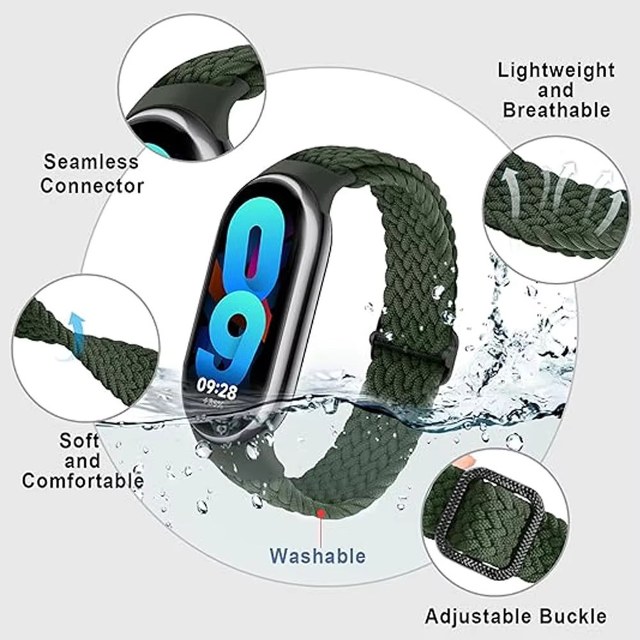 Smartwatch-Armband Nylon, Geflochten, Bunt, Unisex - Bild 3