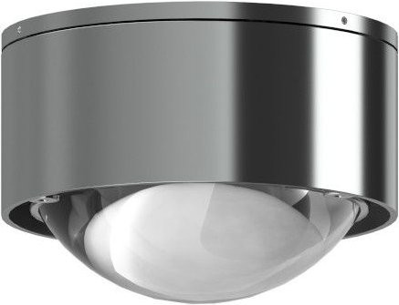 Top Light Puk Mini One 2 LED-Deckenleuchte in Chrom matt mit klarer Glaslinse und warmweißem Licht (2700K) - Bild 1