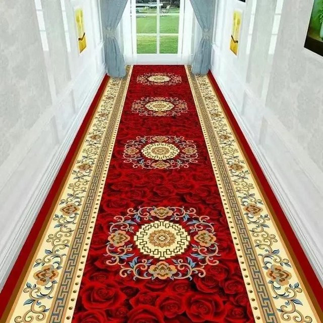 Super Six Flurteppich in Rot, orientalisches Design, waschbar, B/T: 50 x 400 cm - Bild 1