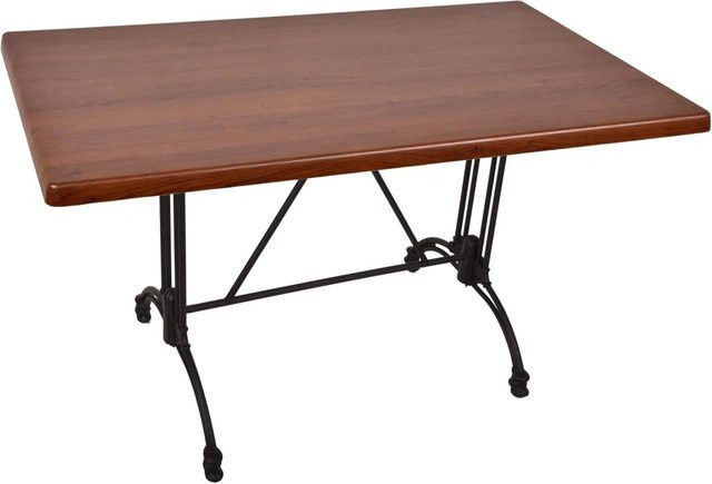 DELUKE Bistrotisch JOANA rechteckig Dunkelbraun B/T/H: 120 x 80 x 66 cm - Bild 1