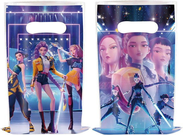 Discover Intime Anime Beuteltaschen für Kinder, bunte Mitgebseltaschen für Geburtstage und Feiern, 10 Stück - Bild 1