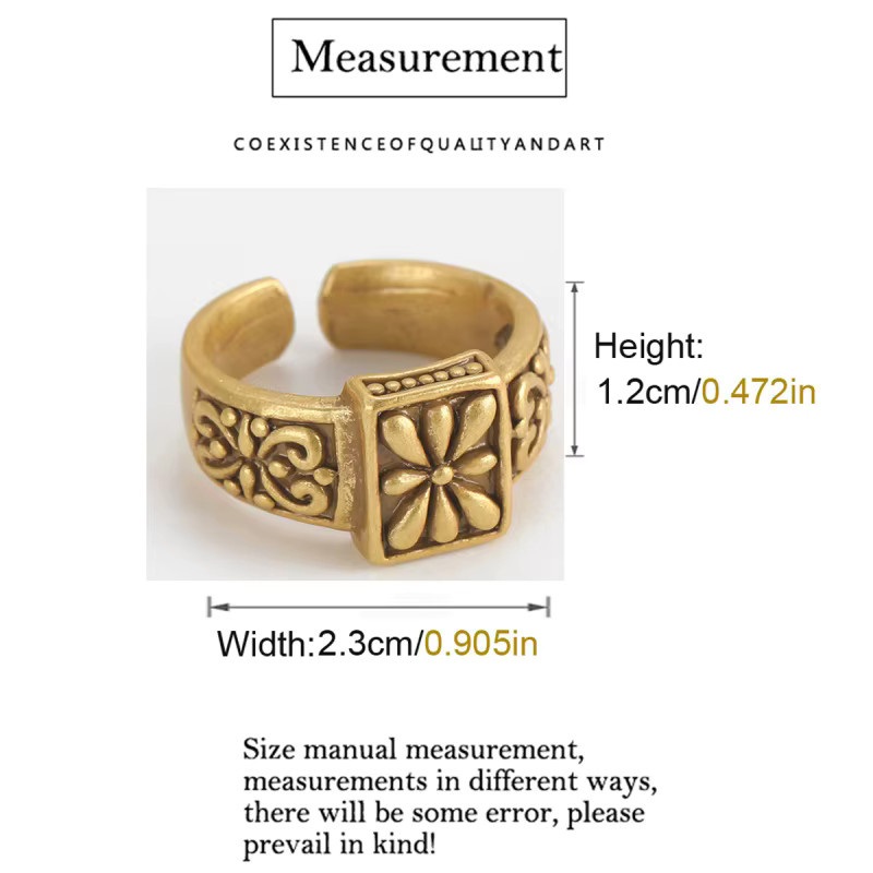 Icareu Ring, Goldfarben, Blumen, Damen - Bild 3