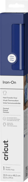 Cricut Flock Iron-on Bügeltransfer Blau 30,5 x 48,3 cm - Bild 1