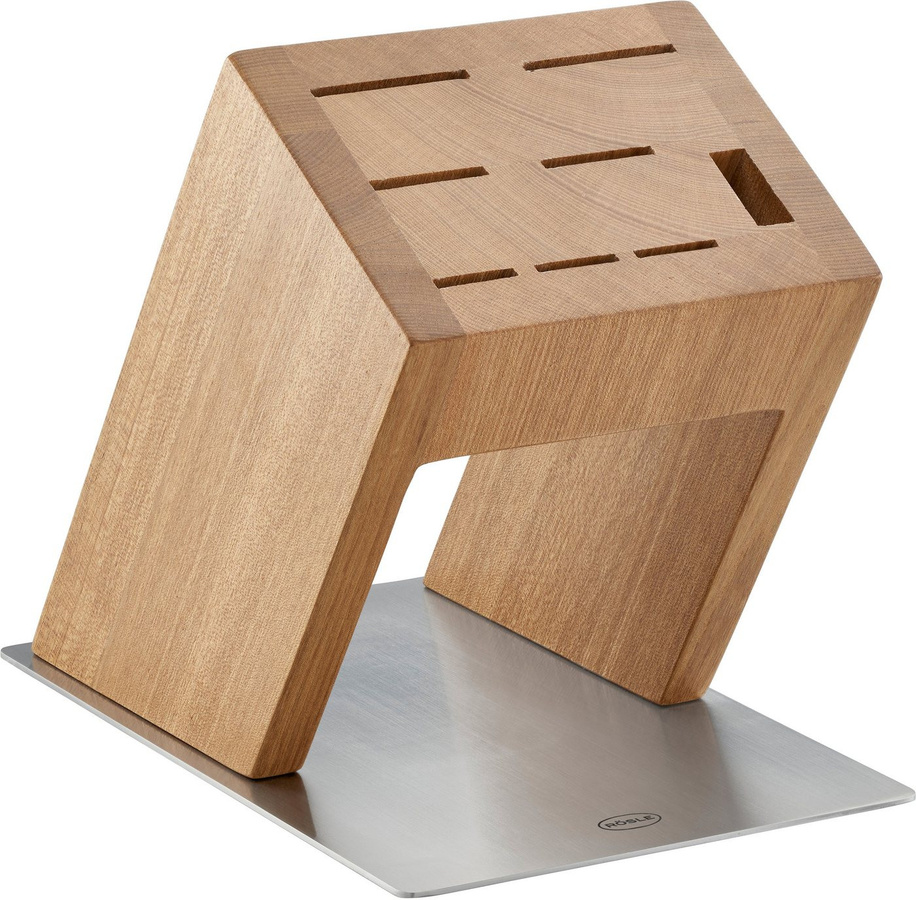 Rösle Messerblock MoveX unbestückt aus Ulmenholz und Edelstahl in Braun, B/T/H: 25,1 x 16,8 x 23 cm - Bild 1