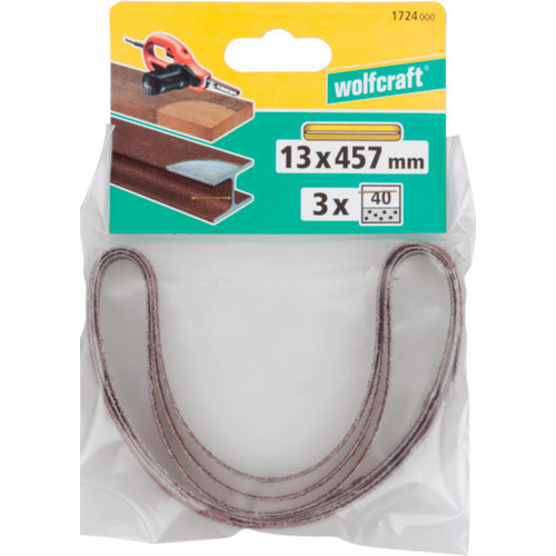 Wolfcraft Gewebe-Schleifband für Holz und Metall, Körnung k40, Baumwolle/Korund, braun - Bild 2