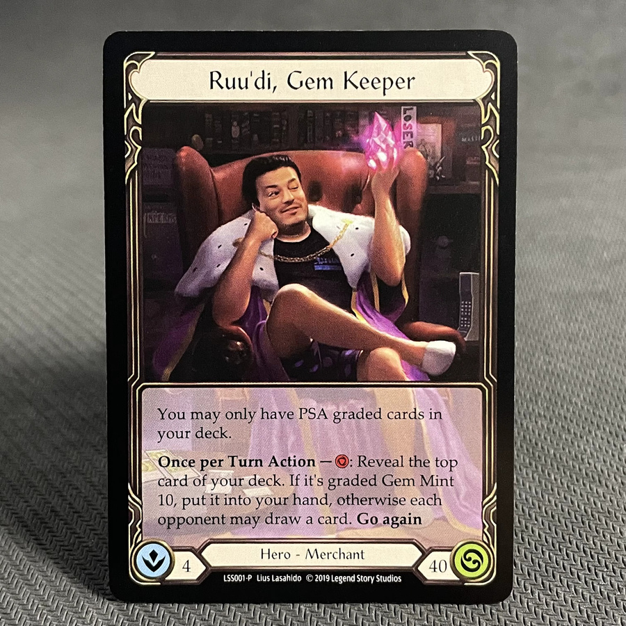 KAYOU Flesh and Blood Ruu'di Gem Keeper Rudy Alpha Investments FLICK KNIVES Concealed Blade FAB Proxy Regular Card - Bild 2