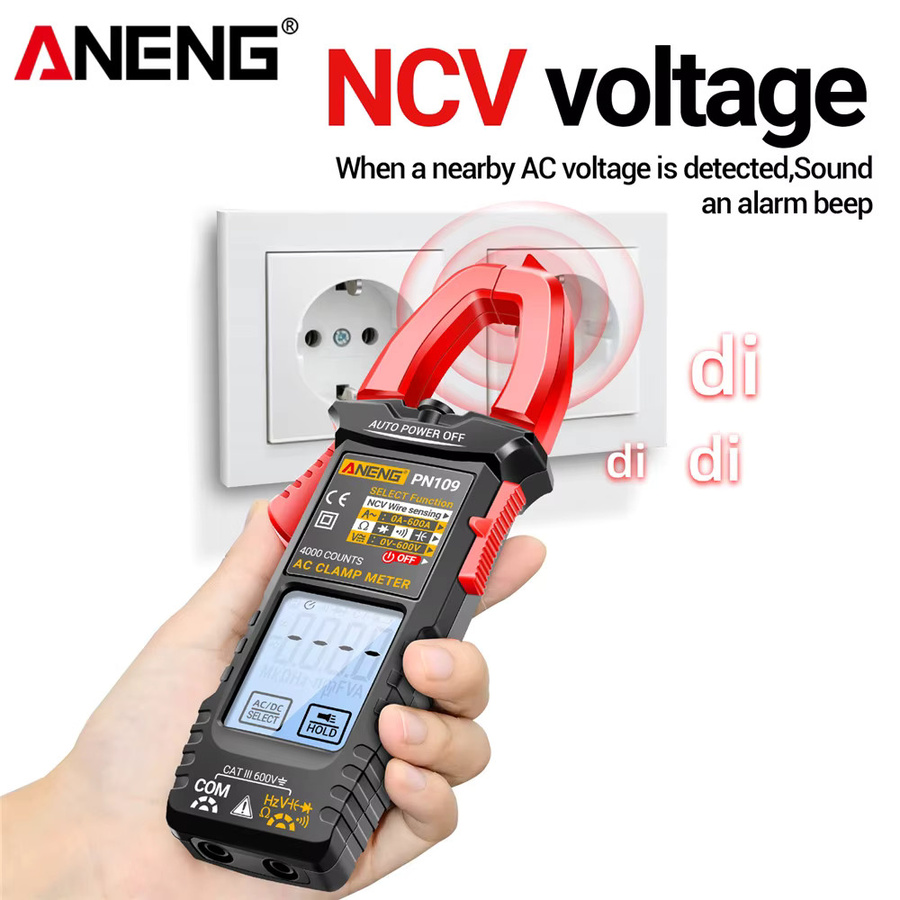 ANENG PN109 Digitales Zangenmessgerät Multimeter mit 600A Hochstrommessung und berührungsloser NCV-Induktionsmessung - Bild 2