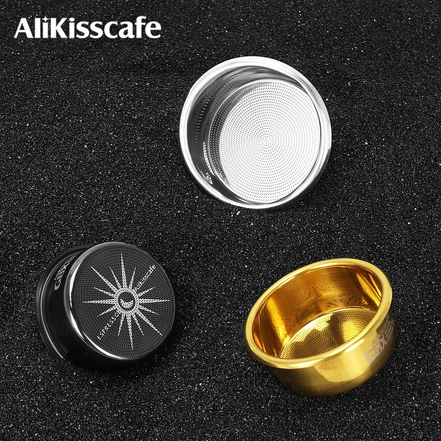 AliKisscafe Espresso-Filterkorb aus Edelstahl in Silber, passend für Delonghi und Breville, Durchmesser: 58 mm - Bild 6