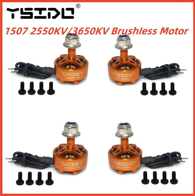 4er-Set ysido Bürstenlose Motoren 146 2550kv 3650kv für 3-6s FPV Racing Drohnen in Orange - Bild 1