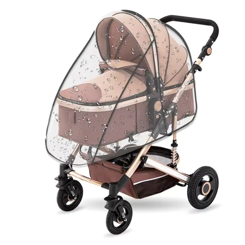 Universeller Baby Auto Wetterschutz als transparenter Wind- und Sonnenschutz sowie Regenregenschutz aus atmungsaktivem PVC - Bild 2