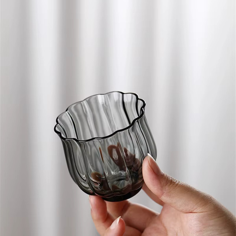 Hitzebeständiger Tee-Eimer aus transparentem Lotusglas im chinesischen Stil als kreativer Kung-Fu-Chahai-Tee-Krug - Bild 2