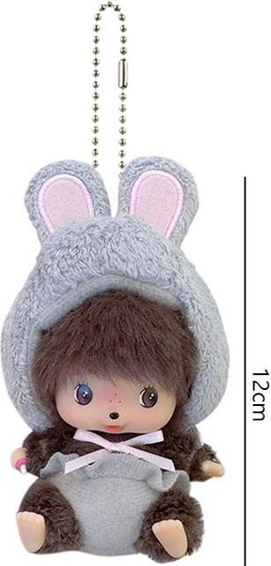 Linyi toy Monchhichi Schlüsselanhänger, gray, Unisex - Bild 1