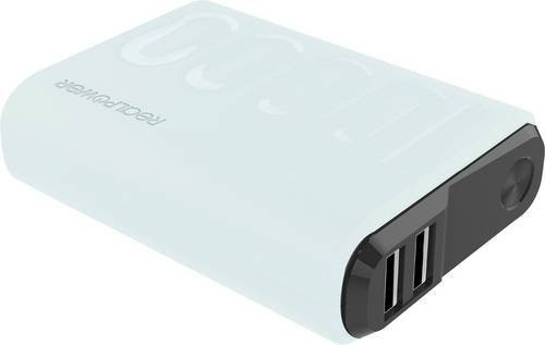 RealPower PB-10000PD+ Powerbank 10000 mAh mit USB PD und USB-C in Grün - Bild 1