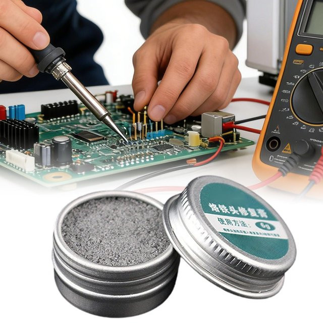 Lötspitzen-Erneuerer Antihaft-Zinnlötpaste zur Reinigung und Aktivierung von Oxid-Lötkolbenspitzen in Silber - Bild 1