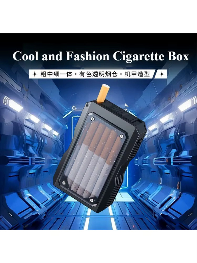 KeYi Zigarettenbox Transparent Blau Feuchtigkeitsbeständig und Bruchfest für 6mm und 8mm Zigaretten - Bild 5