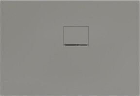 Villeroy & Boch Duschwanne Squaro Infinity Eck-Einbau rechts, Grau, B/T/H: 110 x 75 x 4 cm - Bild 1