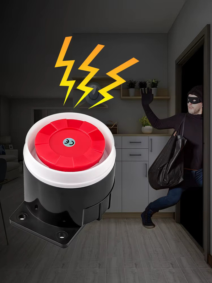 KERUI Mini-Sirenenhorn mit Kabel für kabellose Hausalarm-Sicherheitssysteme, 120 dB laute Sirene - Bild 3