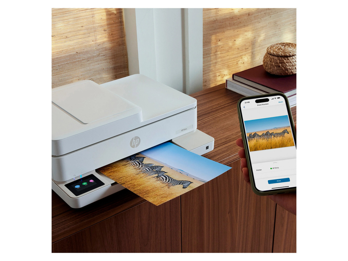 HP Envy 6530e All-in-One Inkjet-Drucker in Weiß mit Drucken, Scannen, Kopieren und Faxen via Wi-Fi und USB-A - Bild 2