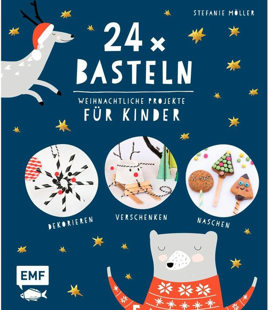 24 x Basteln mit Kindern - Weihnachtliche Projekte für Kindergarten und Vo, Stefanie Möller, Hardcover - Bild 1
