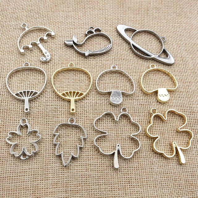 Anhänger Rahmen, Geometrisch, Metall, für DIY Schmuck Herstellung - Bild 1