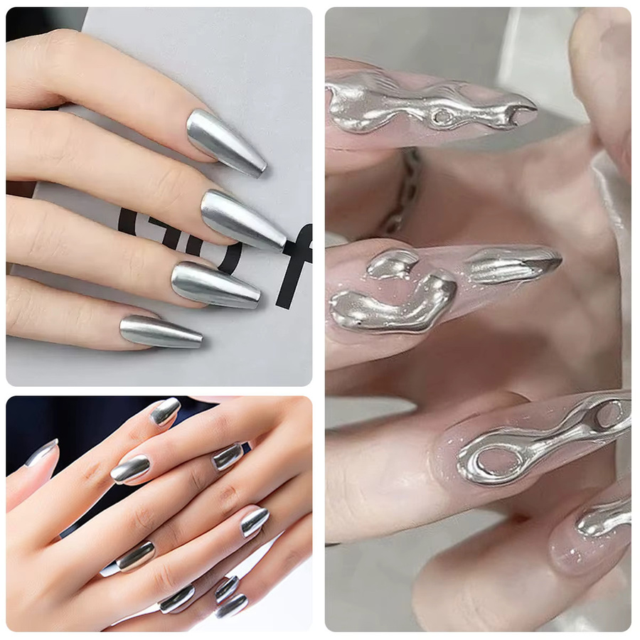 Faandin Nagellack, Metallic Silber, 24oz - Bild 2