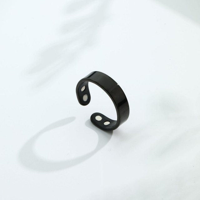 Magnetring Edelstahl, Schwarz, Unisex - Bild 1