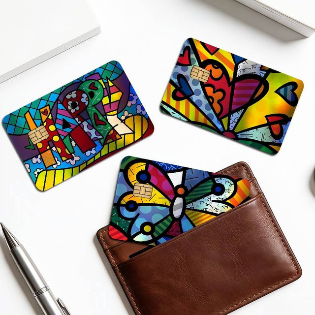 Britto Laser Glänzende Bankkarten-Aufkleber Wasserfest und Abnehmbar in Multicolour zur persönlichen Dekoration - Bild 1
