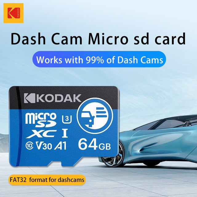Kodak High Endurance MicroSD-Karte für Dashcams mit V30 und U3 Unterstützung für 7/24 Loop-Aufnahmen - Bild 1