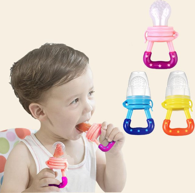 Silikon Babynahrungs-Futterspender und Beißring für frische Früchte als Säuglings-Beißspielzeug - Bild 1