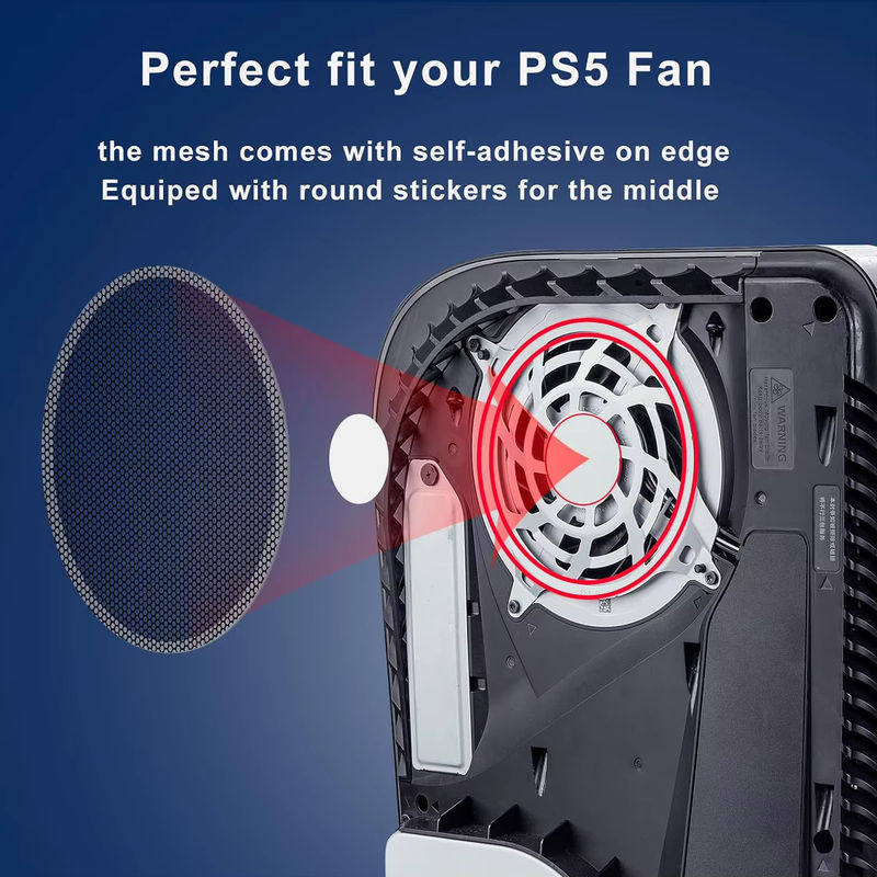 RGeek Staubfilter Set für PS5 Konsole, 4 Stück Staubschutzgitter in Schwarz zur Reinigung und Belüftung der Frontplatte, Zubehör für PlayStation 5 - Bild 3