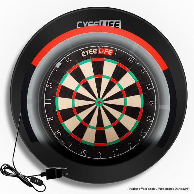 CyeeLife LED-Dartscheibenbeleuchtung mit 240 Grad RGB-Licht in Schwarz - Bild 1
