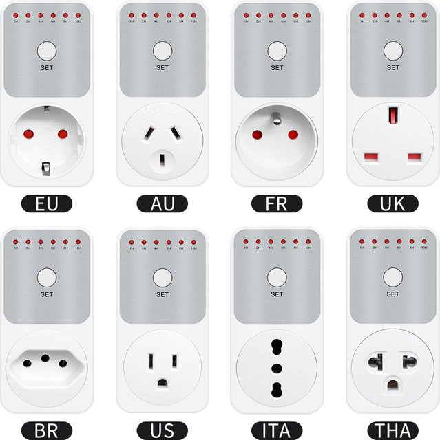 JUANJUAN Smart Control Plug-In TM04 Elektronische Zeitschaltuhr mit 10 Stunden Countdown und Leistungsmesser in Weiß - Bild 1