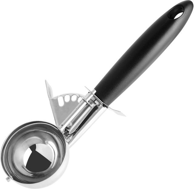 Fackelmann Eisportionierer aus Edelstahl und Kunststoff in Schwarz und Silber, Ø 5 cm - Bild 1
