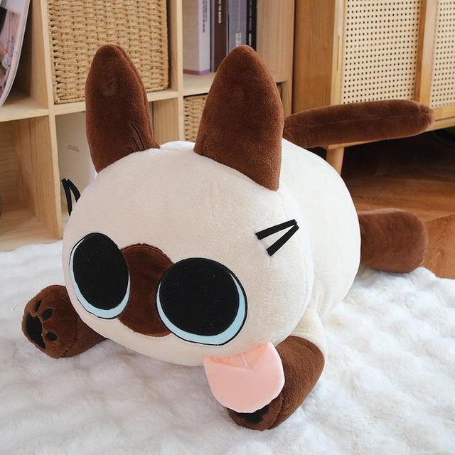 Yiran toy Siamkatze Plüschtier, Braun, 35cm - Bild 1