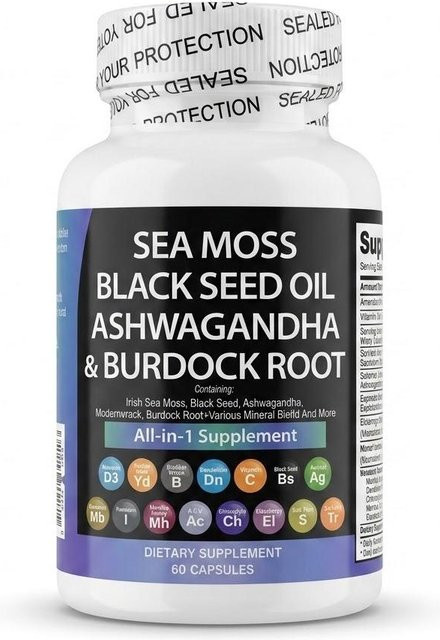 Clean Nutraceuticals Meeresalgen, Schwarzkümmelöl & Ashwagandha Kapseln - Bild 1