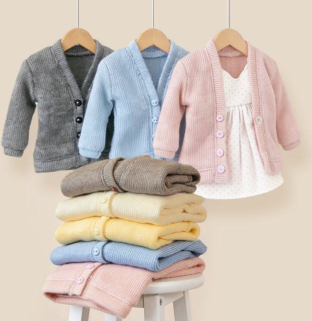 XiDonDon Puppenzubehör, Mantel in Pastellfarben, übergroße Freizeitstrickjacke, gepunktetes Kleid, Bunt / Mehrfarbig - Bild 1