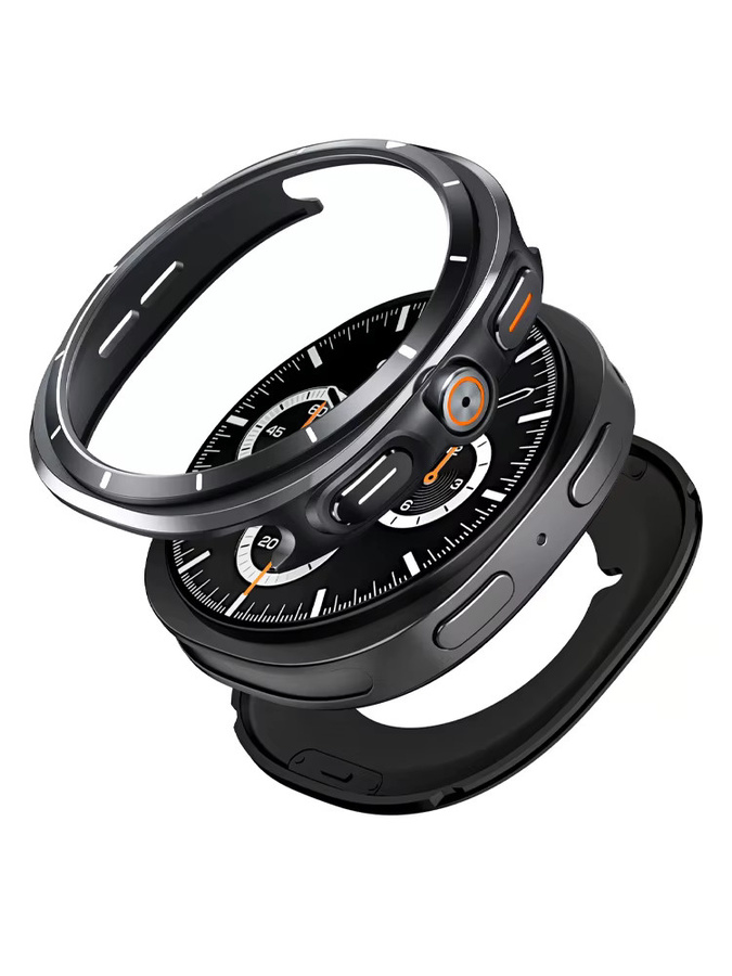 Samsung Metallhülle für Galaxy Watch 8, Edelstahl, Weiß - Bild 4