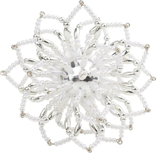 Zauberperle Perlenstern-Komplettset Ice Flower in Weiß und Silber für die Weihnachtszeit - Bild 1