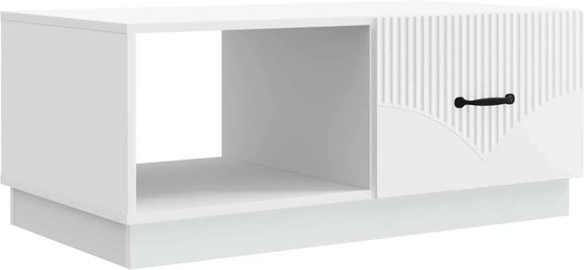 vidaXL Couchtisch in Weiß im Vintage-Design aus Holzwerkstoff, B/T/H: 90 x 50 x 37 cm - Bild 1