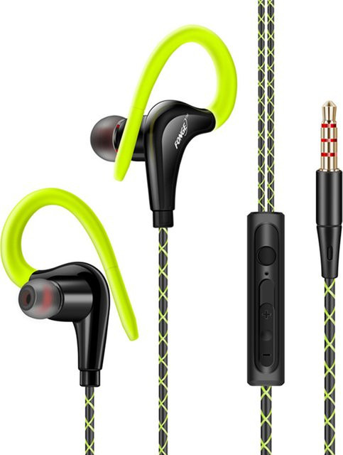 S760 Wired In-Ear Kopfhörer mit Mikrofon, Wasserdichtes Sport Headset mit Super Bass in Schwarz, 3,5 mm Klinkenanschluss - Bild 1