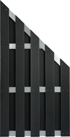 WPC-Sichtschutzzaun Prestige Home Living Outdoor Schrägelement Schwarz B: 199 cm, H: 90 cm