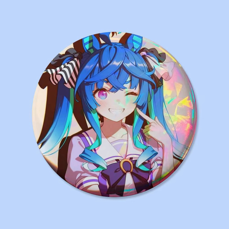 Brosche Twin Turbo Hot Anime Umamusume, Metall, Unisex, Multicolour - Bild 5