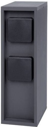 BOLD 10616 Gartensteckdose 4fach Anthrazit aus Aluminium mit IP44 Schutzklasse ohne Kabel - Bild 1
