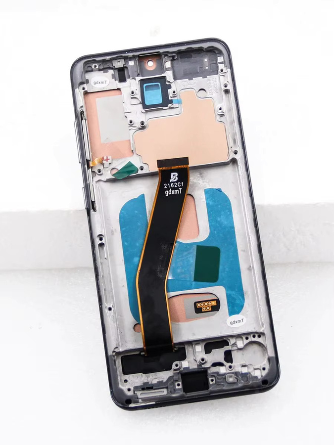 Samsung S20 5G LCD-Display Touchscreen mit Rahmen in Schwarz oder Grau für G981F G981F/DS G981B/DS - Bild 3