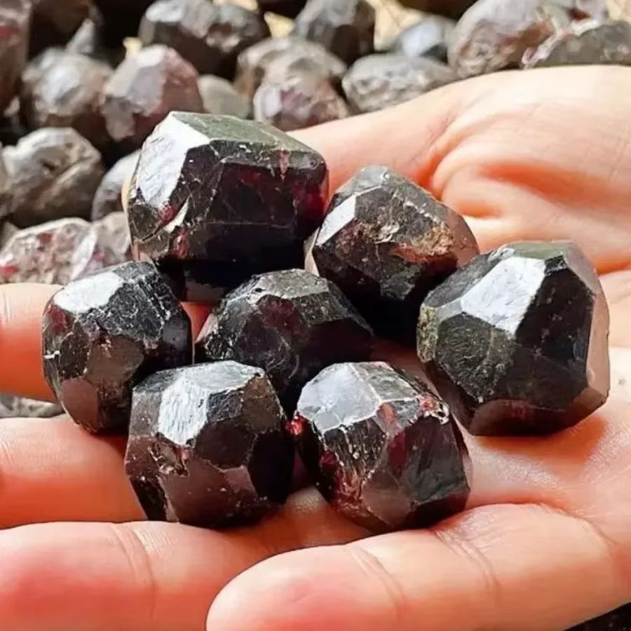 CrystalHola Quarz und Granat Rohkristall unregelmäßiger Halbedelstein für Sammler - Bild 5