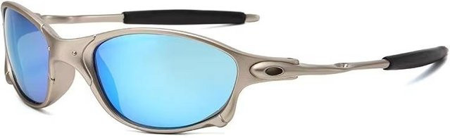 Aoseides Sportsonnenbrille, oval, Vollrand, Metall, weiß, Unisex - Bild 1