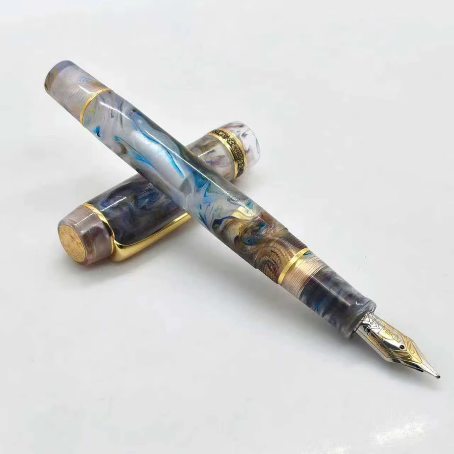 Kaigelu 316 Limited Edition Füllfederhalter aus Acryl in Grau, Gold und Multicolour mit EF/F/M Feder - Bild 2