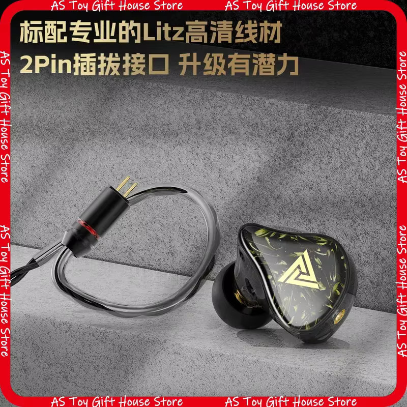 Qkz Kaiser Flagship In-Ear-Kopfhörer mit Kabel in Schwarz mit tiefem Bass und 3D-Druck-Technologie - Bild 2